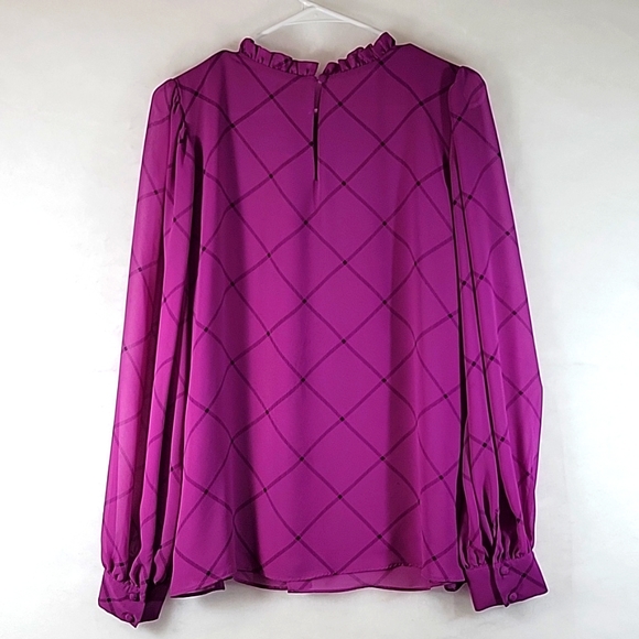 WORTHINGTON Sheer Long Sleeve Blouse Size L - Picture 10 of 11